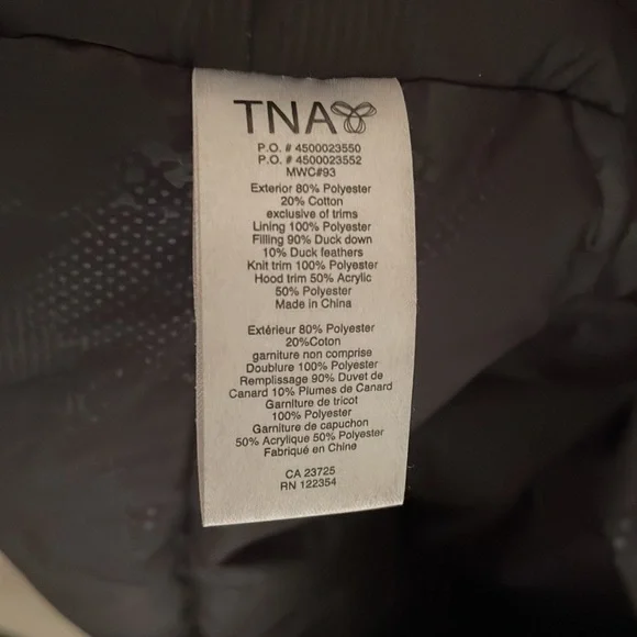 TNA Grey Bancroft Parka (XS) - Picture 7 of 8